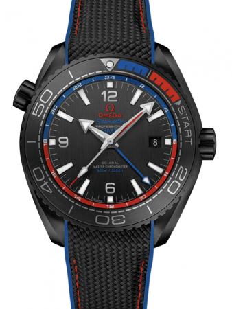 AAA Replica Omega Seamaster Planet Ocean 600m Co-Axial Master Chronometer GMT ETNZ Deep Black Mens Watch 215.92.46.22.01.004
