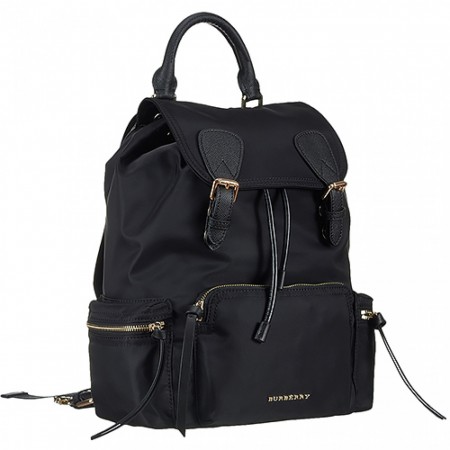 Burberry Large Backpack Black Nylon Black Leather Trim 18927036