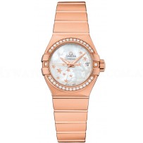 AAA Replica Omega Constellation Brushed Chronometer Star 27mm Ladies Watch 123.55.27.20.05.003