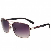 Prada Square Linea Rossa Logo Gold Frame Sunglasses 308220