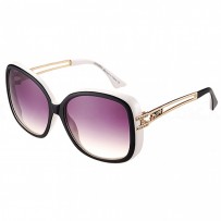 Hermes Studded Carriage Detail White Frame Sunglasses  308096