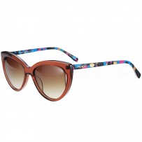 Fendi Cat Eye Retro Beige Frame Multicolor Temples Sunglasses  308412