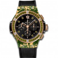 AAA Replica Hublot Big Bang Gold Linen Green Gold Watch 341.XG.1280.NR.1229