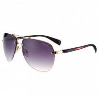 Prada Sporty Linea Rossa Logo Gold Frame Sunglasses 308215