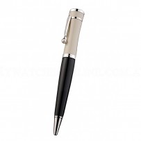MontBlanc Silver Tipped Ballpoint Pen With Pearl Stud