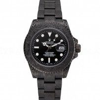 Swiss Rolex Submariner Skull Limited Edition Black Dial All Black Case And Bracelet 1454082