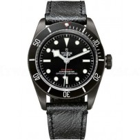 AAA Replica Tudor Heritage Black Bay Dark 41 mm PVD Steel Case Leather Bracelet Watch 79230DK-01