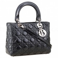 Dior Small  Lady Cannage Bag Black