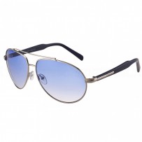 Prada Aviator Silver Frame Blue Lenses Sunglasses 308149