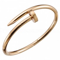 Cartier Replica Twisted Carpenter Nail Shaped Gold Plated Bangle Bracelet