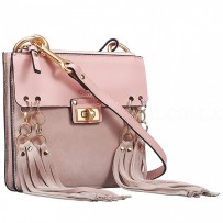 Chloe Jane Tassel Trim Pink Crossbody Bag 18927075