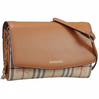 Burberry House Check And Tan Leather Wallet On Chain 18927033