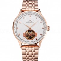 IWC Portugieser Tourbillon White Dial Rose Gold Numerals Rose Gold Case And Bracelet