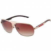 Prada Sporty Embellished Gold Frame Linea Rossa Logo Sunglasses 308302