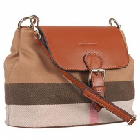 Burberry Canvas Check And Tan Leather Crossbody Bag 18926908