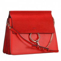 Chloe Faye Red Shoulder Bag