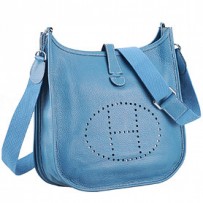 Hermes Blue Evelyne Shoulder Bag