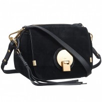 Chloe Indy Camera Bag Small Black Suede Leather Bag 18927066