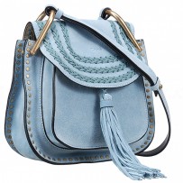 Chloe Hudson Small Blue Suede Leather Bag 18927056