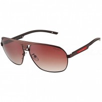 Prada Sporty Embellished Brown Frame Linea Rossa Logo Sunglasses 308301
