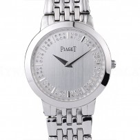 Piaget Dancer Stainless Steel Case Double Studded Minute Markers Silver Dial