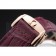 Omega DeVille Prestige Dark Red Dial Gold Diamond Case Dark Red Leather Bracelet  1454125