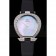 Omega Ladies Watch Pearl Dial Stainless Steel Case With Diamonds Black Leather Strap  622828