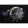Omega Chronograph Black Dial Stainless Steel Case Blue Leather Strap