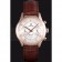 Omega DeVille Rose Gold Bezel with White Dial and Brown Leather Strap  621570