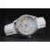 Omega DeVille Prestige White Dial Silver Diamond Case White Leather Bracelet  1454119