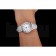Omega De Ville Prestige Small Seconds White Dial Diamond Bezel Stainless Steel Case White Leather Strap