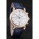 Omega Seamaster Vintage Chronograph White Dial Blue Hour Marks Rose Gold Case Blue Leather Strap