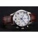 Omega Chronograph White Dial Blue Numerals Stainless Steel Case Brown Leather Strap