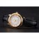 Omega De Ville Prestige Small Seconds White Dial Gold Case Black Leather Strap