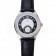 Omega DeVille Prestige Black Dial Silver Diamond Case Black Leather Bracelet  1454120