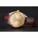 Omega Globemaster Gold Dial And Bezel Stainless Steel Case Brown Leather Strap